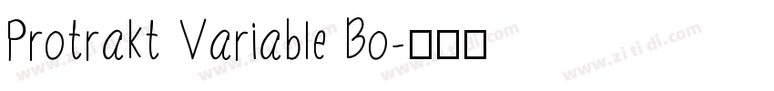 Protrakt Variable Bo字体转换